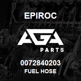 0072840203 Epiroc FUEL HOSE | AGA Parts