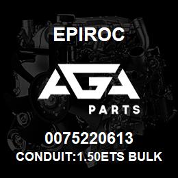 0075220613 Epiroc CONDUIT:1.50ETS BULK BLACK PVC | AGA Parts