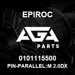 0101115500 Epiroc PIN-PARALLEL:M 2.0DX 16L, H6 TO | AGA Parts