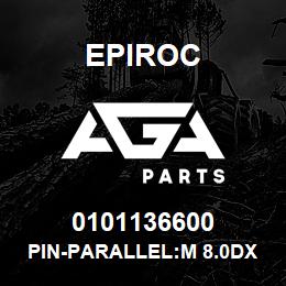 0101136600 Epiroc PIN-PARALLEL:M 8.0DX 35L, H6 TO | AGA Parts