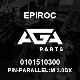 0101510300 Epiroc PIN-PARALLEL:M 3.0DX 10L, H11TO | AGA Parts