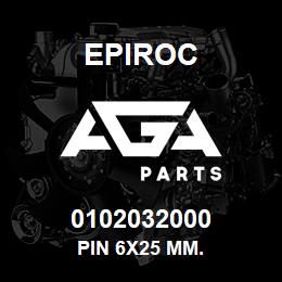 0102032000 Epiroc PIN 6X25 MM. | AGA Parts