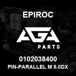 0102038400 Epiroc PIN-PARALLEL M 8.0DX 90L, M6 TO | AGA Parts