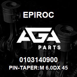 0103140900 Epiroc PIN-TAPER:M 6.0DX 45L | AGA Parts