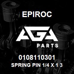 0108110301 Epiroc SPRING PIN 1/4 X 1 3/8 | AGA Parts