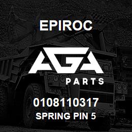 0108110317 Epiroc SPRING PIN 5 | AGA Parts