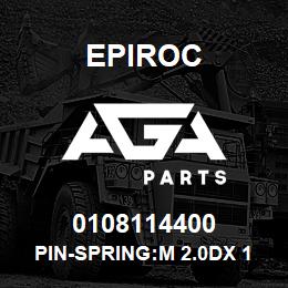 0108114400 Epiroc PIN-SPRING:M 2.0DX 10L SLOTTED | AGA Parts