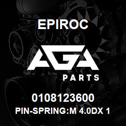 0108123600 Epiroc PIN-SPRING:M 4.0DX 12L, SLOTTED | AGA Parts