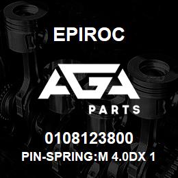 0108123800 Epiroc PIN-SPRING:M 4.0DX 16L, SLOTTE | AGA Parts