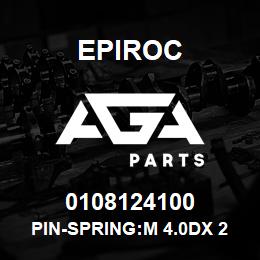 0108124100 Epiroc PIN-SPRING:M 4.0DX 22L, SLOTTED | AGA Parts