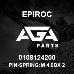 0108124200 Epiroc PIN-SPRING:M 4.0DX 24L, SLOTTED | AGA Parts