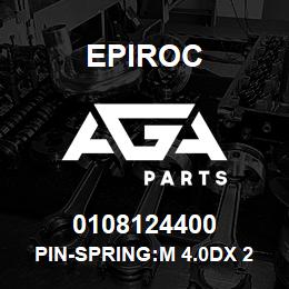 0108124400 Epiroc PIN-SPRING:M 4.0DX 28L, SLOTTED | AGA Parts