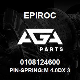 0108124600 Epiroc PIN-SPRING:M 4.0DX 32L, SLOTTED | AGA Parts