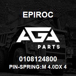 0108124800 Epiroc PIN-SPRING:M 4.0DX 40L, SLOTTED | AGA Parts