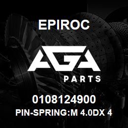 0108124900 Epiroc PIN-SPRING:M 4.0DX 45L, SLOTTED | AGA Parts