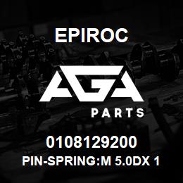 0108129200 Epiroc PIN-SPRING:M 5.0DX 12L, SLOTTED | AGA Parts