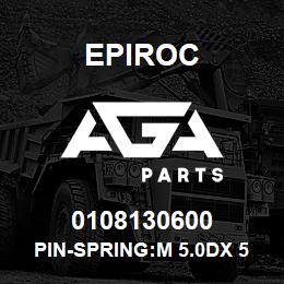 0108130600 Epiroc PIN-SPRING:M 5.0DX 50L, SLOTTE | AGA Parts