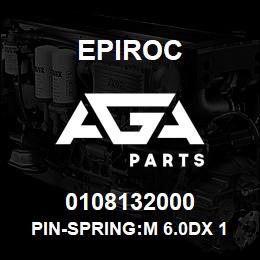 0108132000 Epiroc PIN-SPRING:M 6.0DX 12L, SLOTTED | AGA Parts