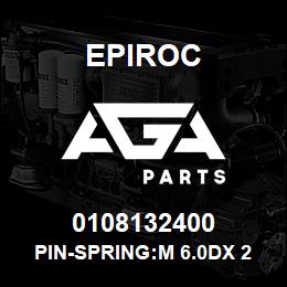 0108132400 Epiroc PIN-SPRING:M 6.0DX 20L, SLOTTED | AGA Parts