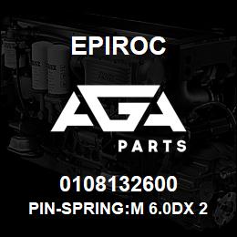 0108132600 Epiroc PIN-SPRING:M 6.0DX 24L, SLOTTED | AGA Parts