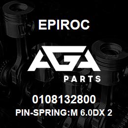 0108132800 Epiroc PIN-SPRING:M 6.0DX 28L, SLOTTED | AGA Parts