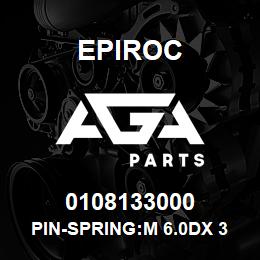 0108133000 Epiroc PIN-SPRING:M 6.0DX 32L, SLOTTED | AGA Parts