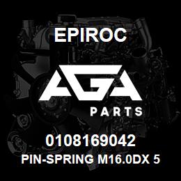 0108169042 Epiroc PIN-SPRING M16.0DX 50L, STL | AGA Parts