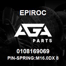 0108169069 Epiroc PIN-SPRING:M16.0DX 80L, SLOTTED | AGA Parts