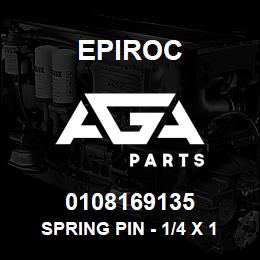 0108169135 Epiroc SPRING PIN - 1/4 X 1 1/2 | AGA Parts