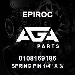 0108169186 Epiroc SPRING PIN 1/4" X 3/4" LG | AGA Parts