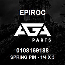 0108169188 Epiroc SPRING PIN - 1/4 X 3 LG | AGA Parts