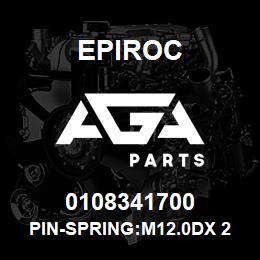 0108341700 Epiroc PIN-SPRING:M12.0DX 24L SLOTTED | AGA Parts