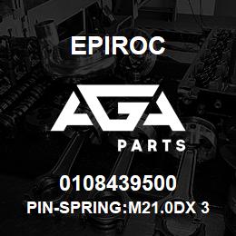 0108439500 Epiroc PIN-SPRING:M21.0DX 35L, SLOTTED | AGA Parts