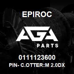 0111123600 Epiroc PIN- C.OTTER:M 2.0DX 36L, SPLIT | AGA Parts