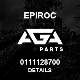 0111128700 Epiroc DETAILS | AGA Parts