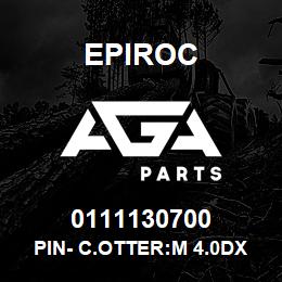 0111130700 Epiroc PIN- C.OTTER:M 4.0DX 25L, SPLIT | AGA Parts