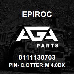 0111130703 Epiroc PIN- C.OTTER:M 4.0DX 25L, SPLIT, Z | AGA Parts