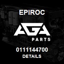 0111144700 Epiroc DETAILS | AGA Parts