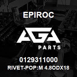 0129311000 Epiroc RIVET-POP:M 4.8ODX18.0L | AGA Parts