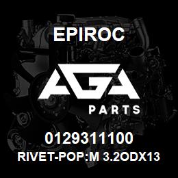 0129311100 Epiroc RIVET-POP:M 3.2ODX13.3L | AGA Parts