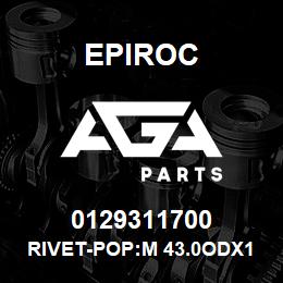 0129311700 Epiroc RIVET-POP:M 43.0ODX13.9L | AGA Parts