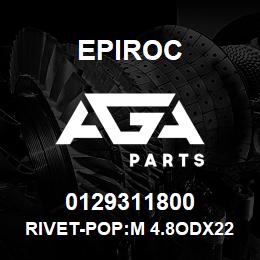 0129311800 Epiroc RIVET-POP:M 4.8ODX22.0L | AGA Parts