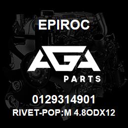 0129314901 Epiroc RIVET-POP:M 4.8ODX12.0L | AGA Parts