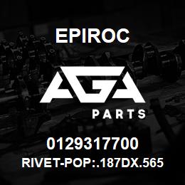 0129317700 Epiroc RIVET-POP:.187DX.565L (.251/.37 | AGA Parts