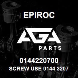 0144220700 Epiroc SCREW USE 0144 3207 03 | AGA Parts