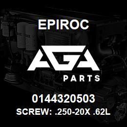 0144320503 Epiroc SCREW: .250-20X .62L HXHD | AGA Parts