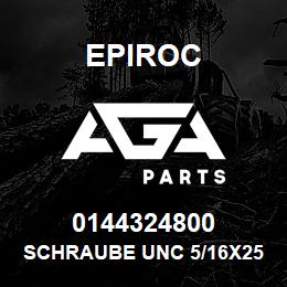 0144324800 Epiroc SCHRAUBE UNC 5/16X25 | AGA Parts