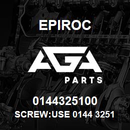 0144325100 Epiroc SCREW:USE 0144 3251 03 | AGA Parts