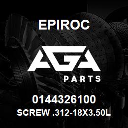 0144326100 Epiroc SCREW .312-18X3.50L HXHD, STL | AGA Parts