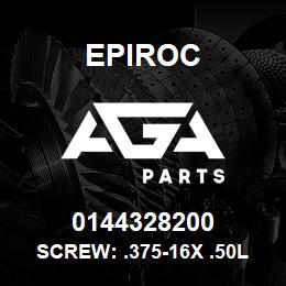 0144328200 Epiroc SCREW: .375-16X .50L HXHD, STL | AGA Parts